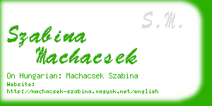 szabina machacsek business card